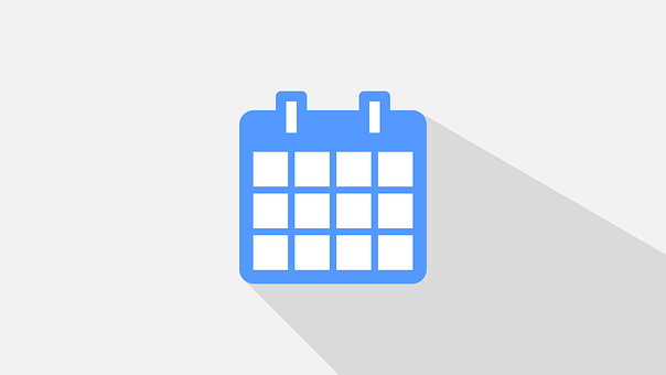 Minimalist Blue Calendar Icon PNG with transparent background