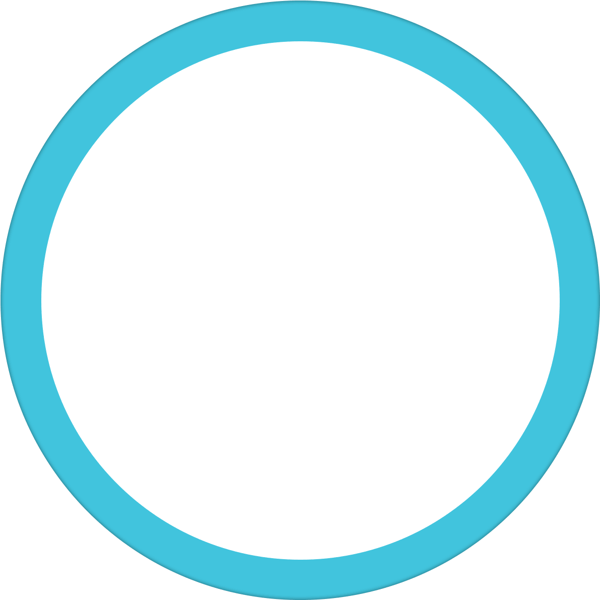 Minimalist Blue Circle Design PNG with transparent background
