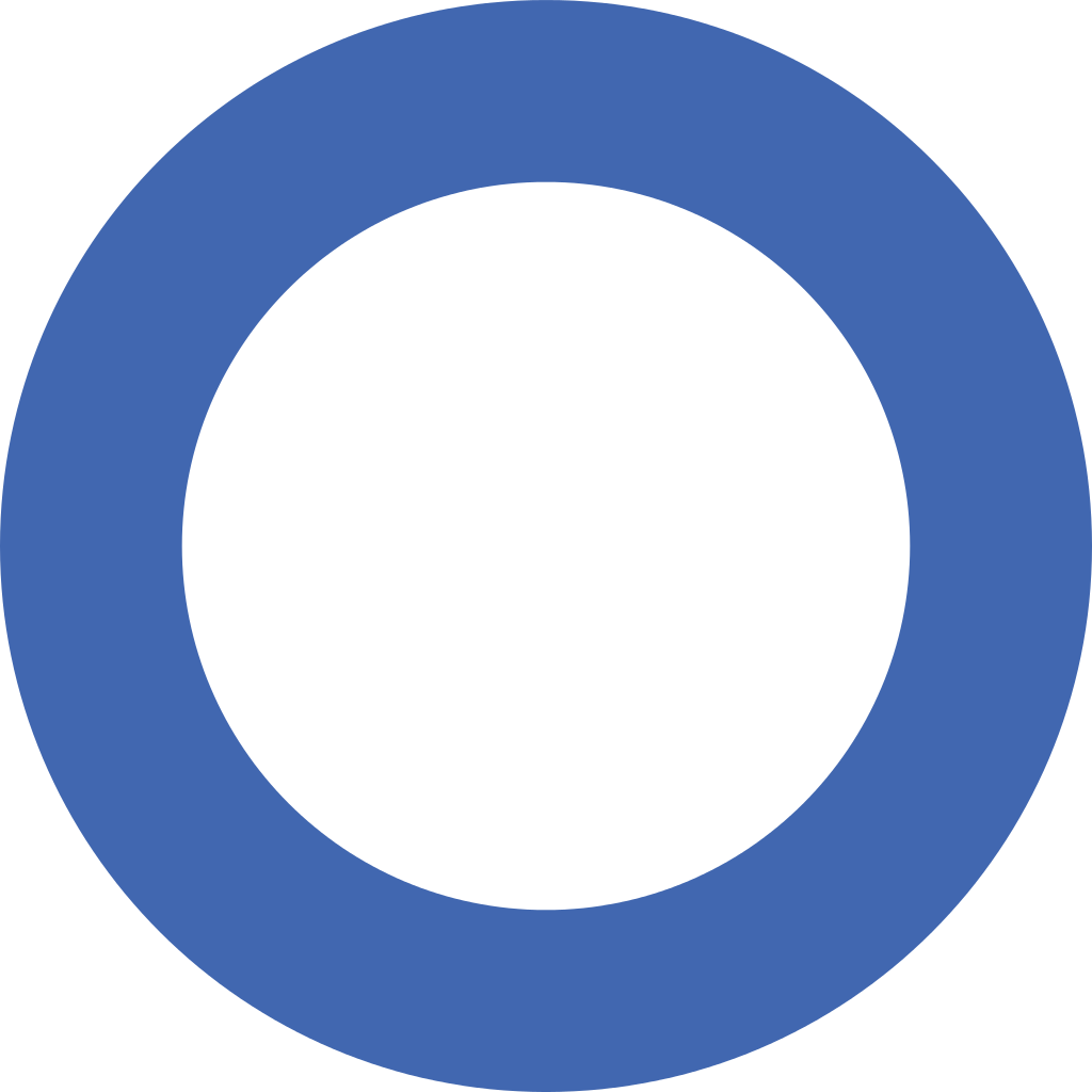 Minimalist Blue Circleon Green Background