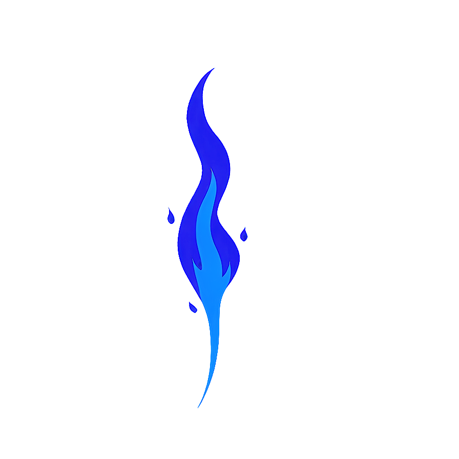 Minimalist Blue Flame Png 06202024