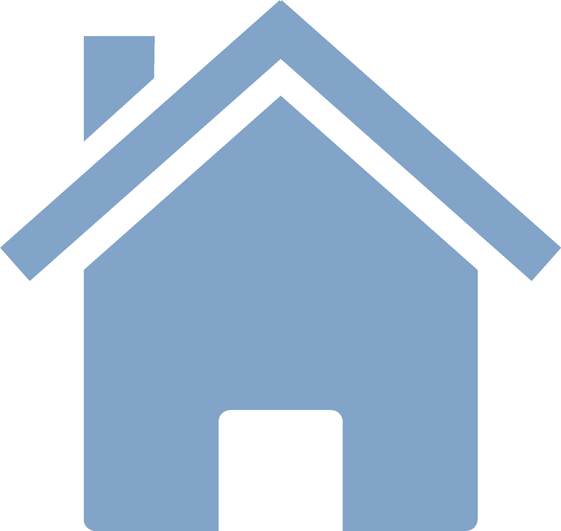 Minimalist Blue House Icon