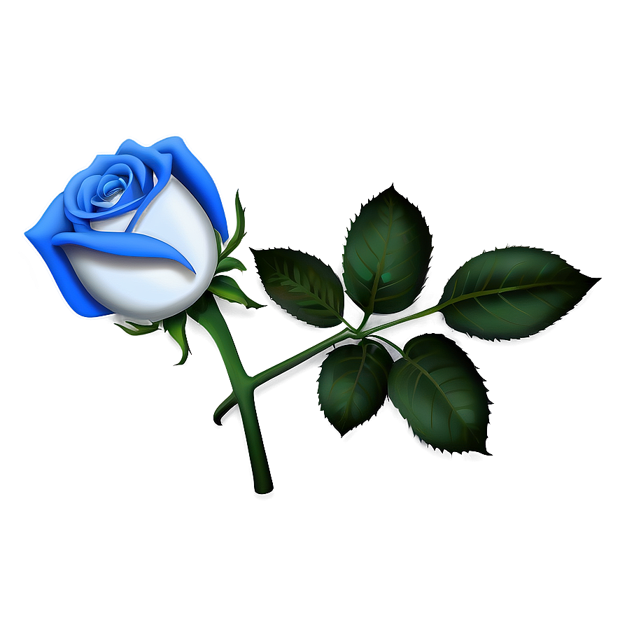 Minimalist Blue Rose Png Lbq