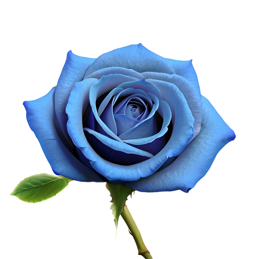 Minimalist Blue Rose Png Qbp55