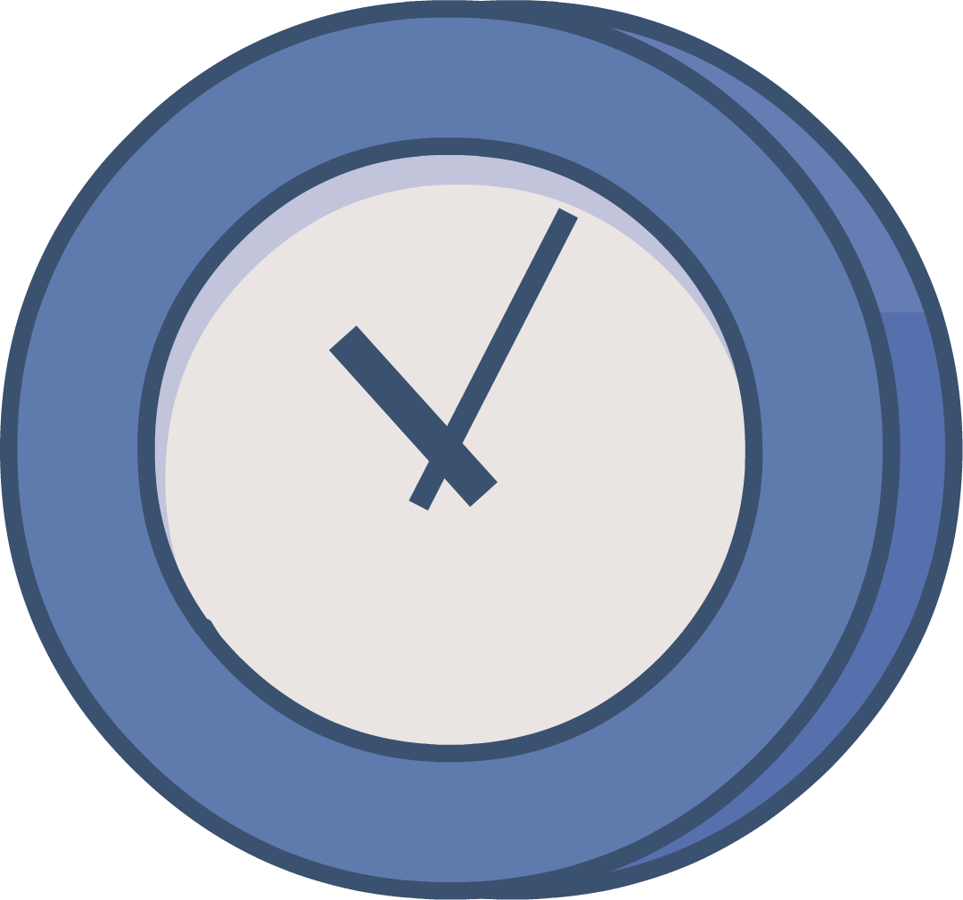 Minimalist Blueand White Clock