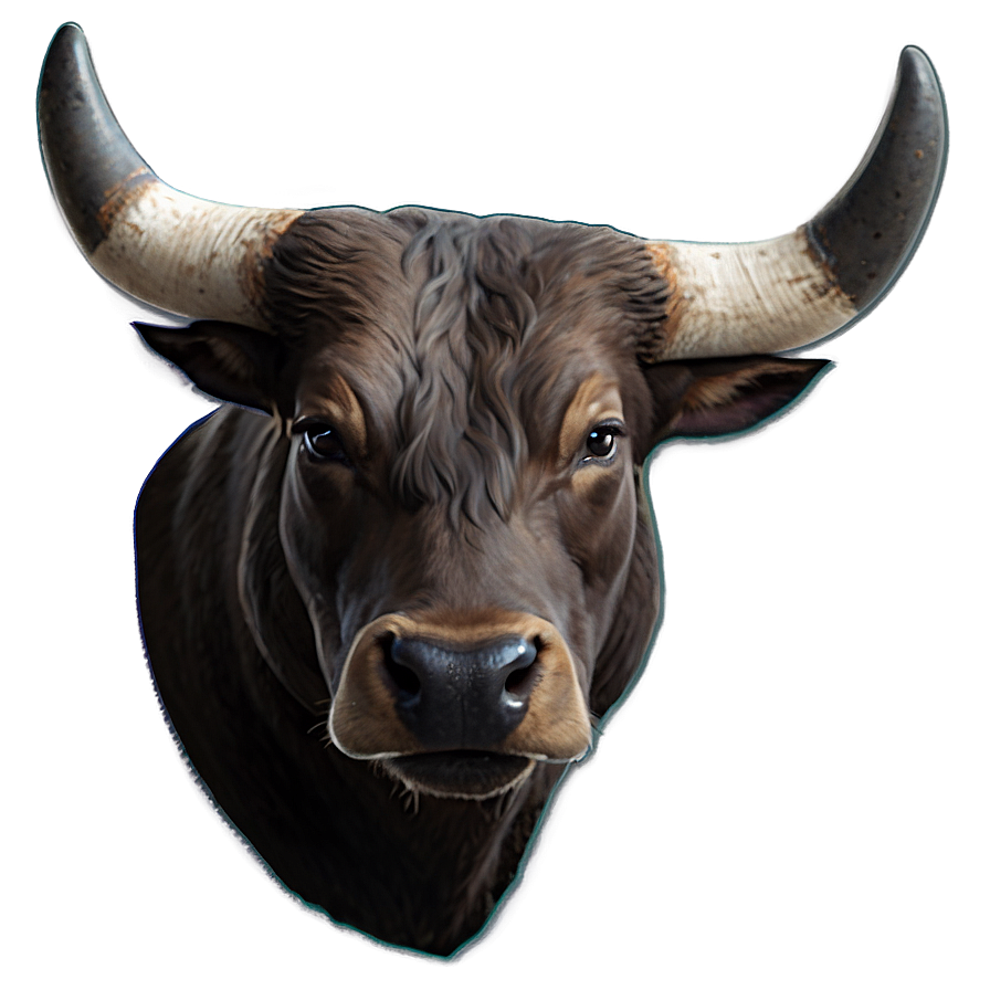 Minimalist Bull Head Png 06132024