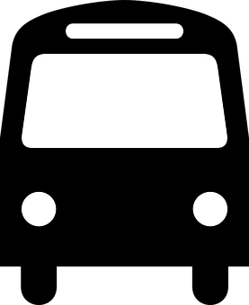 Minimalist Bus Icon PNG with transparent background