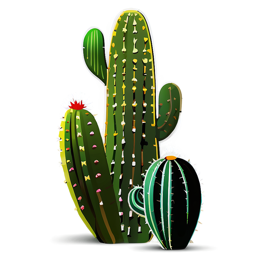 Minimalist Cactus Outline Png 16