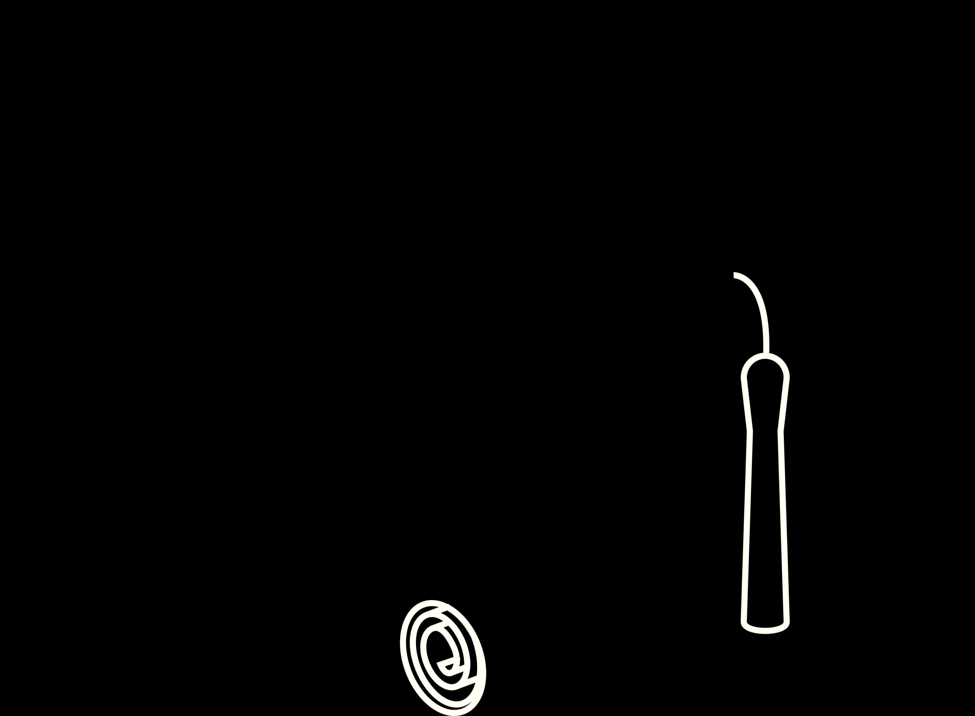 Minimalist Candleand Smoke Art PNG with transparent background
