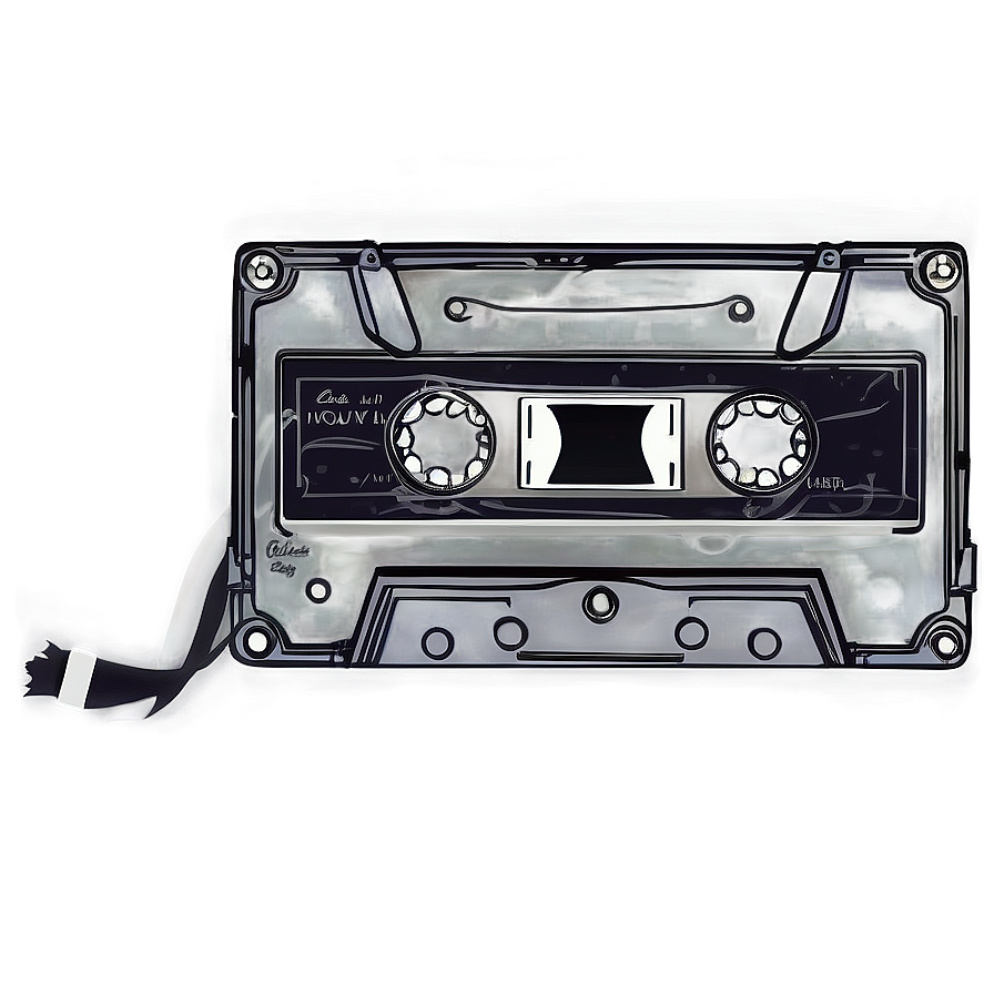 Minimalist Cassette Tape Png 05252024