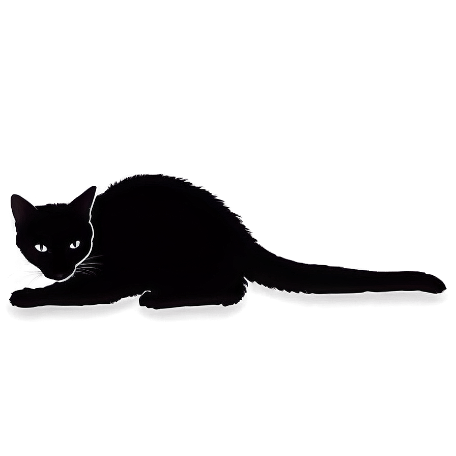 Minimalist Cat Silhouette Png 06122024