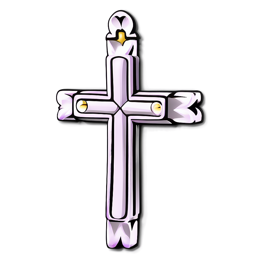 Minimalist Catholic Cross Outline Png 06122024