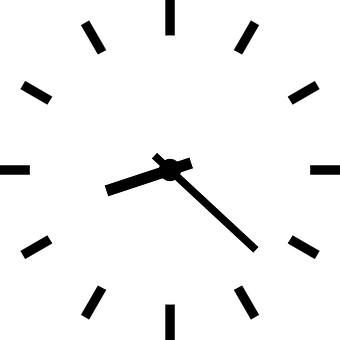 Minimalist Clock Face Graphic PNG with transparent background