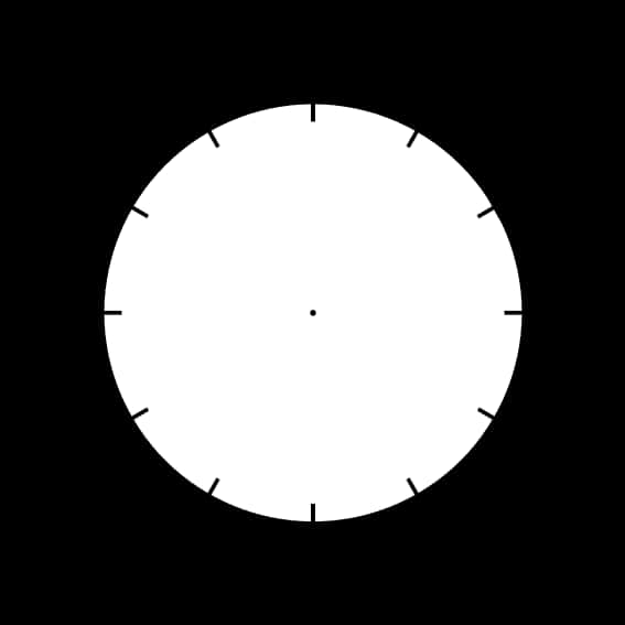 Minimalist Clock Face Graphic