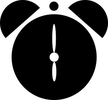 Minimalist Clock Hands Black Background PNG with transparent background