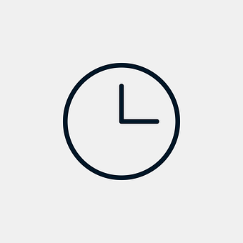 Minimalist Clock Icon PNG with transparent background