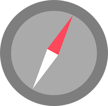 Minimalist Compass Design PNG with transparent background