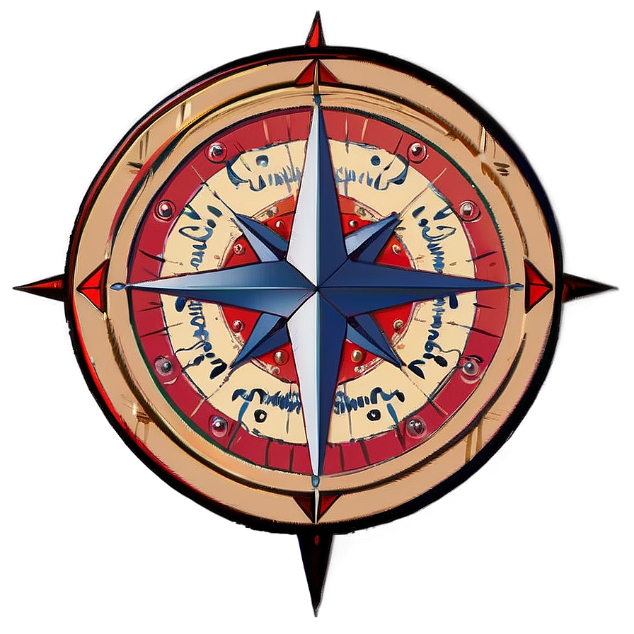 Minimalist Compass Rose Design Png Qbj