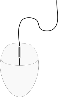 Minimalist Computer Mouse Design PNG with transparent background