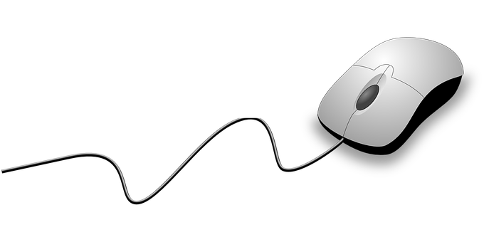 Minimalist Computer Mouse Design PNG with transparent background