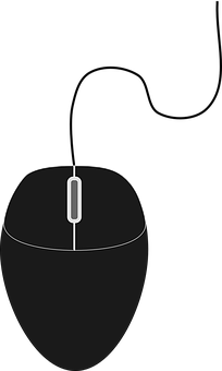 Minimalist Computer Mouse Design PNG with transparent background
