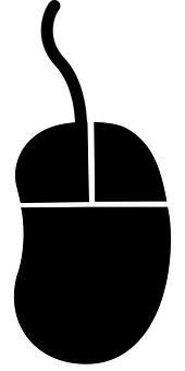 Minimalist Computer Mouse Icon PNG with transparent background