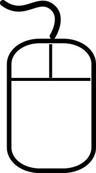 Minimalist Computer Mouse Icon PNG with transparent background