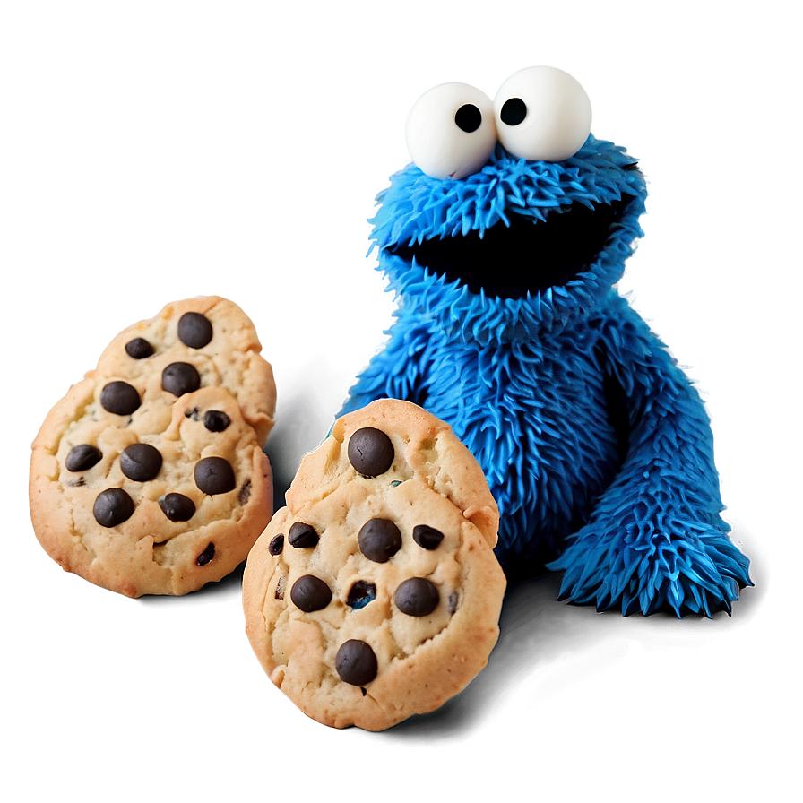 Minimalist Cookie Monster PNG 05212024 PNG with transparent background