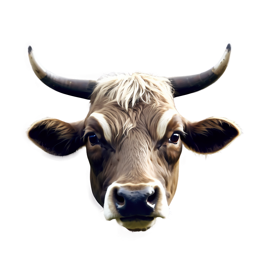 Minimalist Cow Head Png 06212024