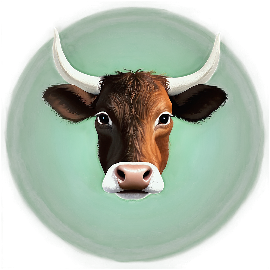 Minimalist Cow Head Png Qfd23