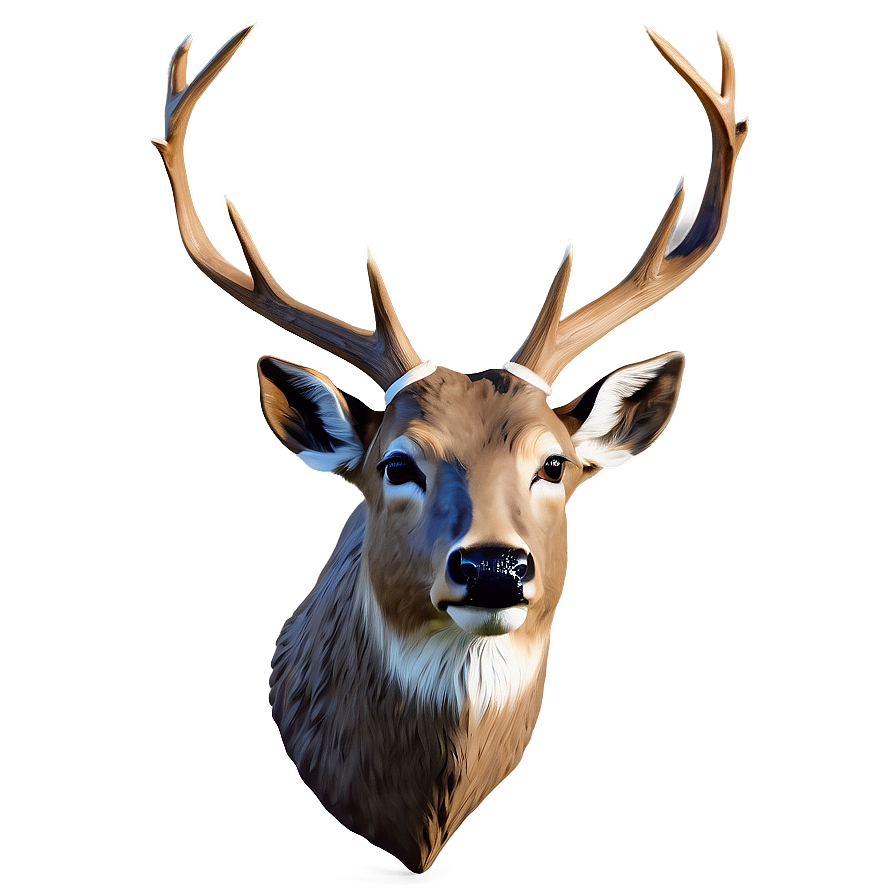 Minimalist Deer Head Artwork Png Ced42