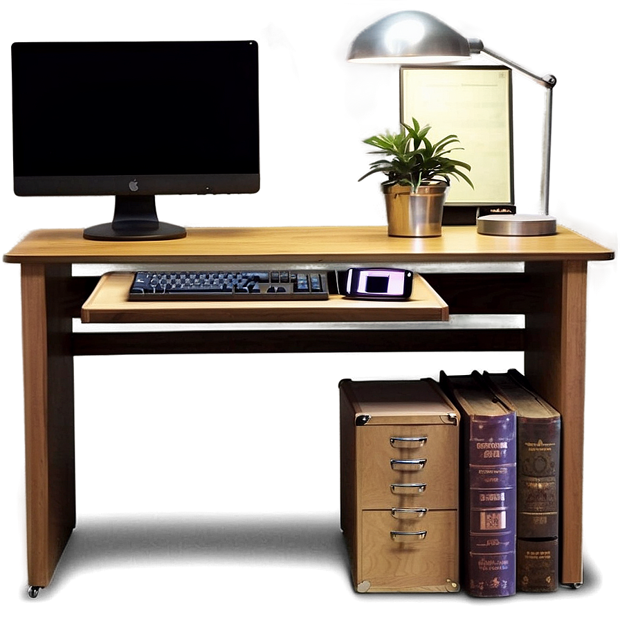Minimalist Desk Setup PNG 05042024 PNG with transparent background