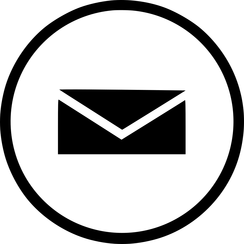 Minimalist Email Icon Blackand White PNG image with a transparent background, free high-resolution download