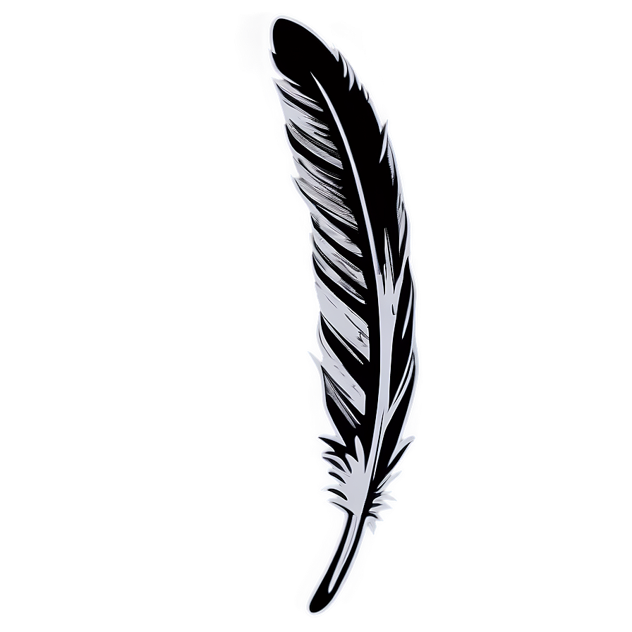 Minimalist Feather Outline Png 05042024