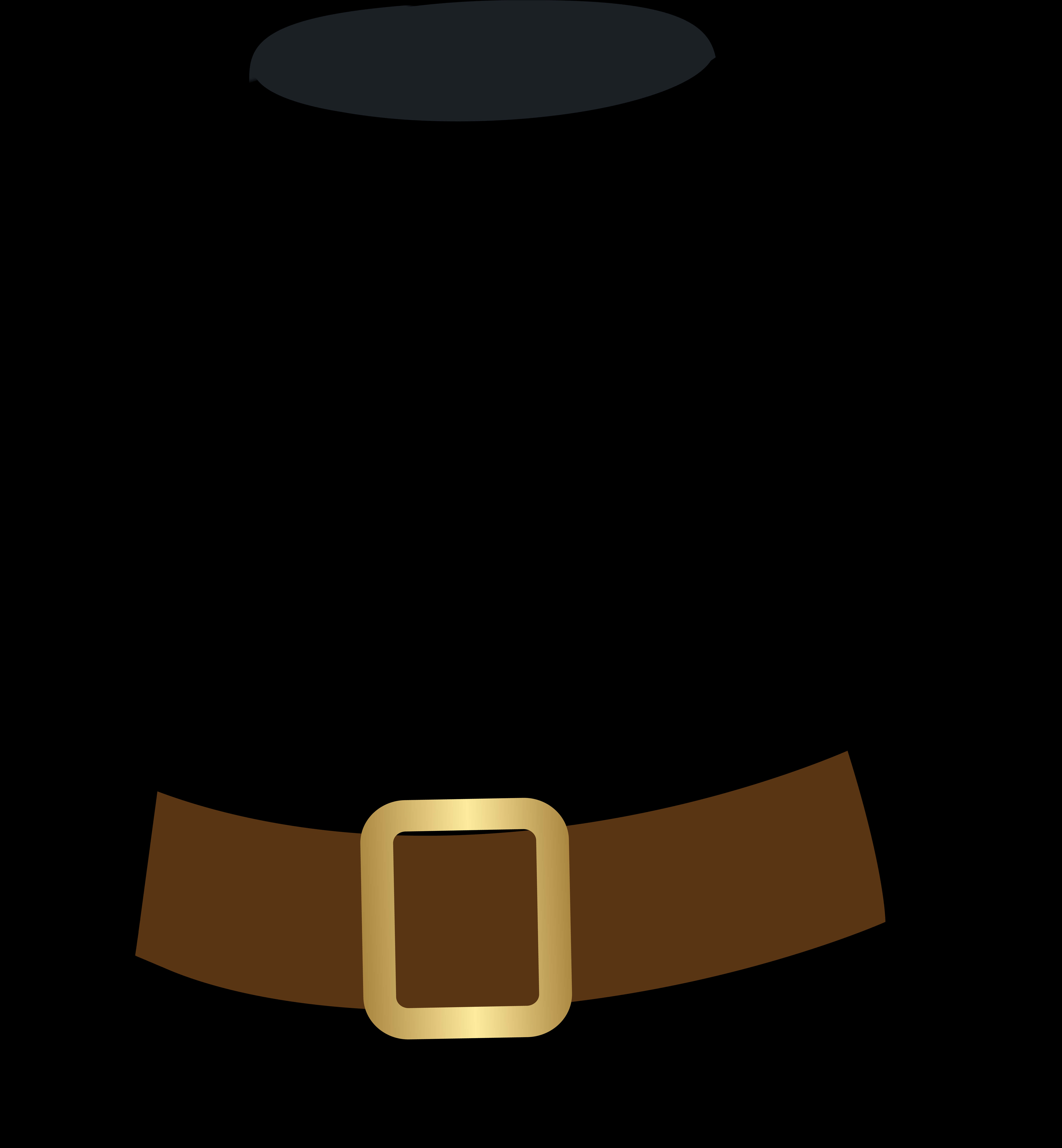 Minimalist Fedora Hat Graphic PNG with transparent background