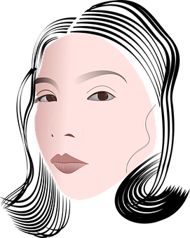 Minimalist Female Face Illustration