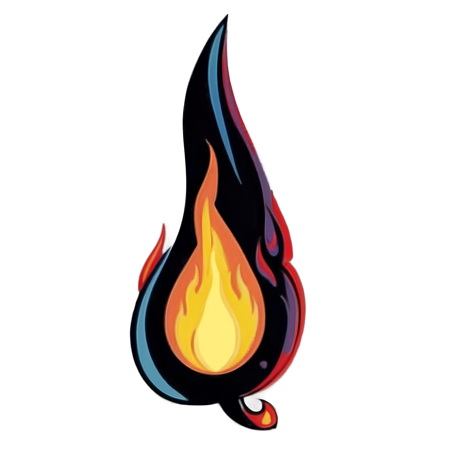 Minimalist Flame PNG uof25 PNG image with a transparent background, free high-resolution download