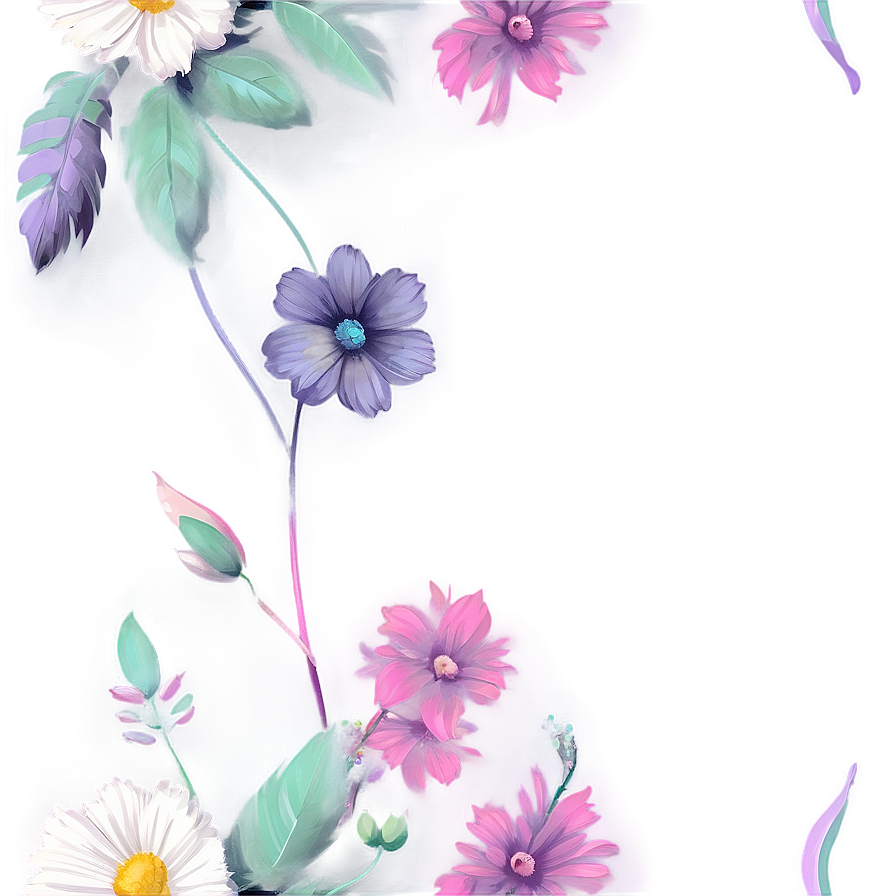 Minimalist Floral Background Png Kkk49