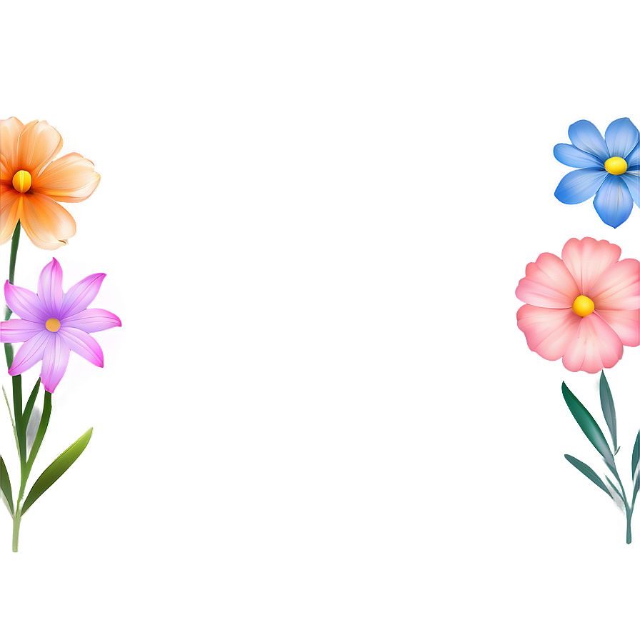 Minimalist Flower Border Png 05252024