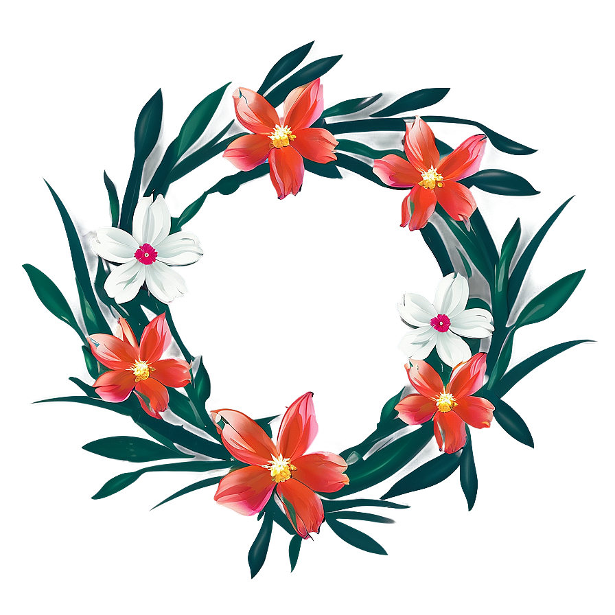 Minimalist Flower Circle Png 30