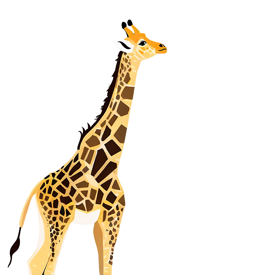 Minimalist Giraffe Design Png 05062024