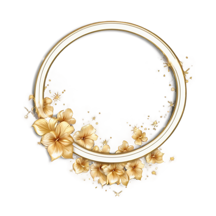 Minimalist Gold Circle Frame PNG orh63 PNG image with a transparent background, free high-resolution download