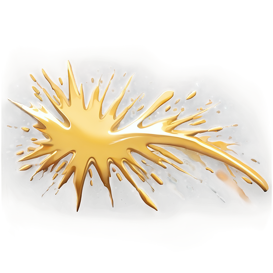 Minimalist Gold Splash Png 23