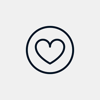 Minimalist Heart Icon PNG with transparent background