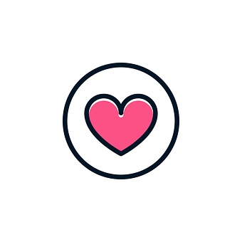 Minimalist Heart Icon PNG with transparent background