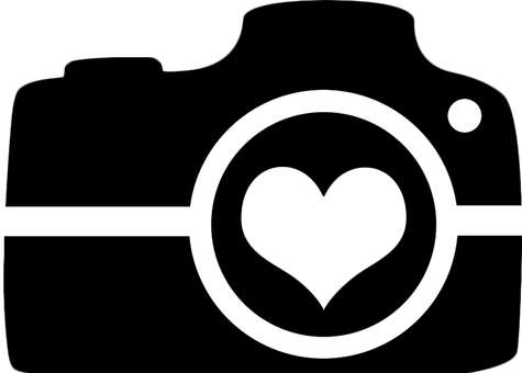 Minimalist Heart Outlineon Black Background