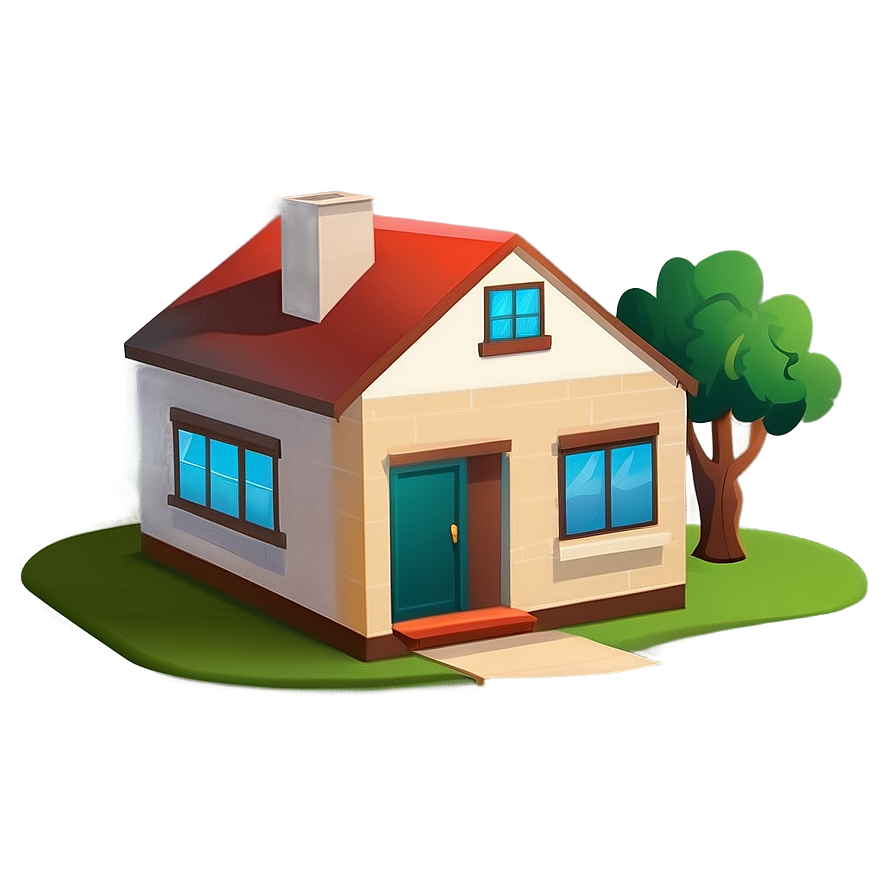 Minimalist House Emoji Png Opm13