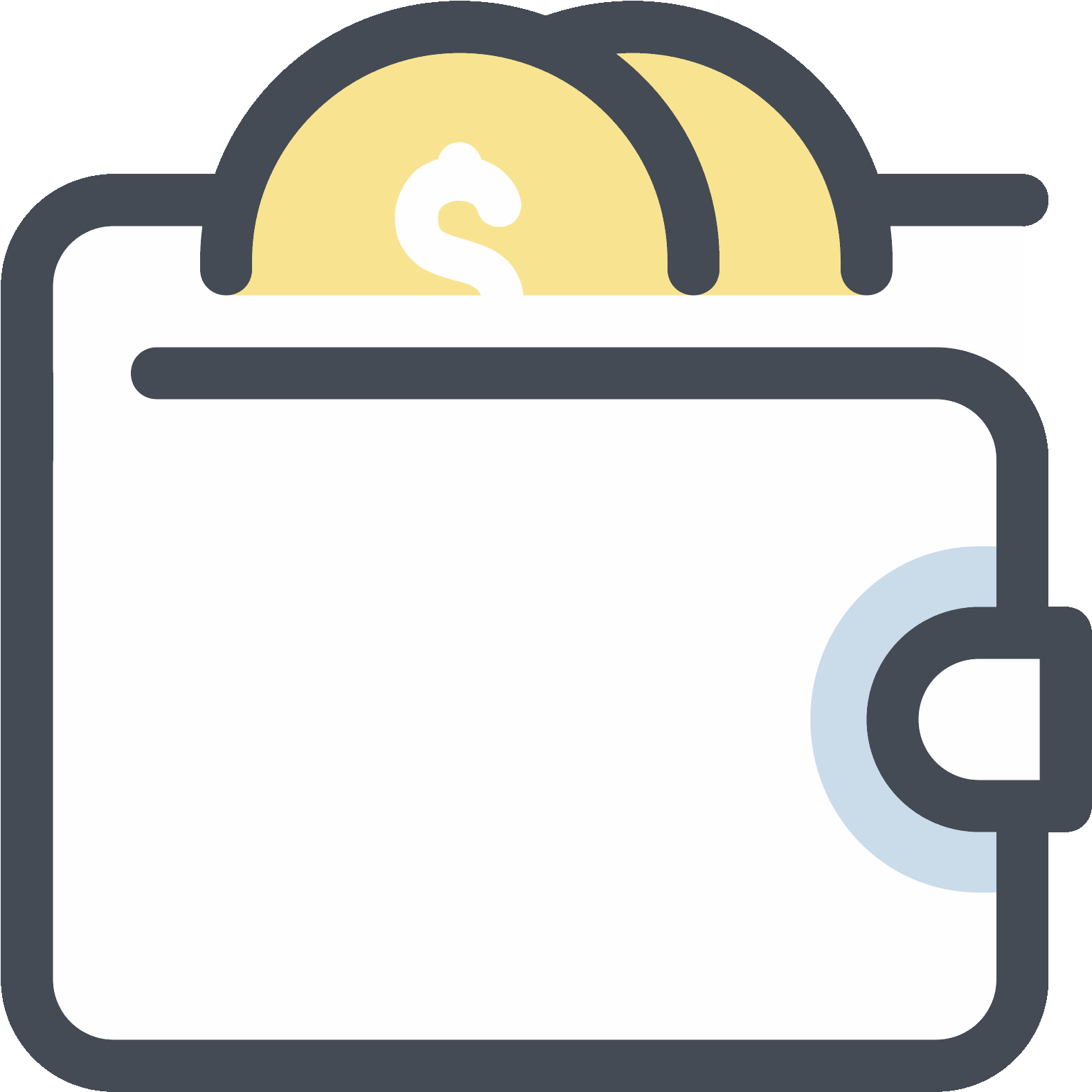 Minimalist Icon Wallet Design PNG with transparent background