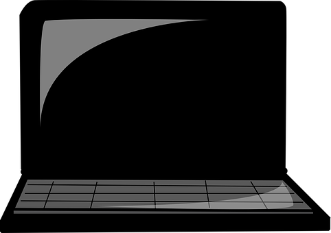 Minimalist Laptop Design PNG with transparent background