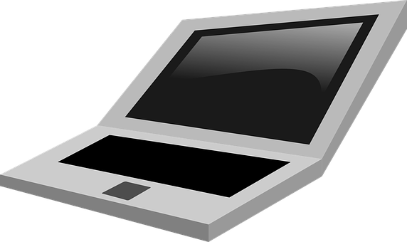 Minimalist Laptop Graphic PNG with transparent background