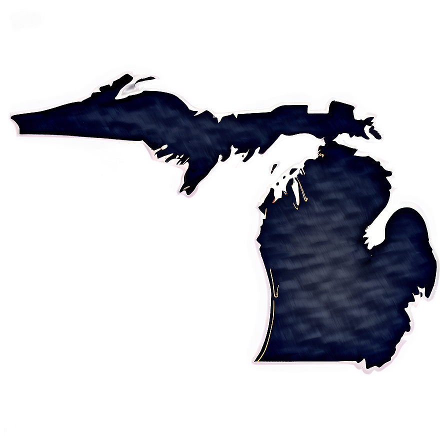 Minimalist Michigan Contour Png Pll